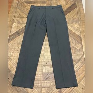 Oobe Men's Dress Pants dark gray, flat-front dress pants.